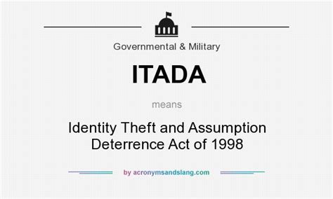 itada|Identity Theft Assumption and Deterrence Act of 1998